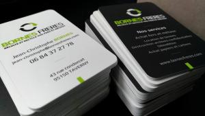 Cartes de visites Bornes Frères - Luxe édition avec Vernis 3D